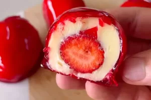 Morango do amor recheado com leite em pó: a receita viral que parece leve, mas esconde muitas calorias