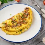 receita fitness omelete com cogumelo