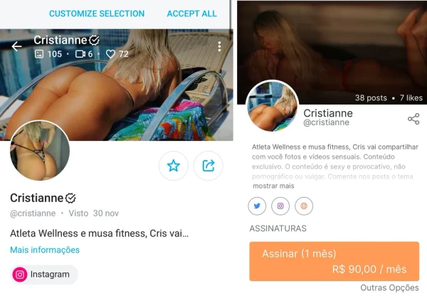 esposa de Kadu Moliterno página OnlyFans