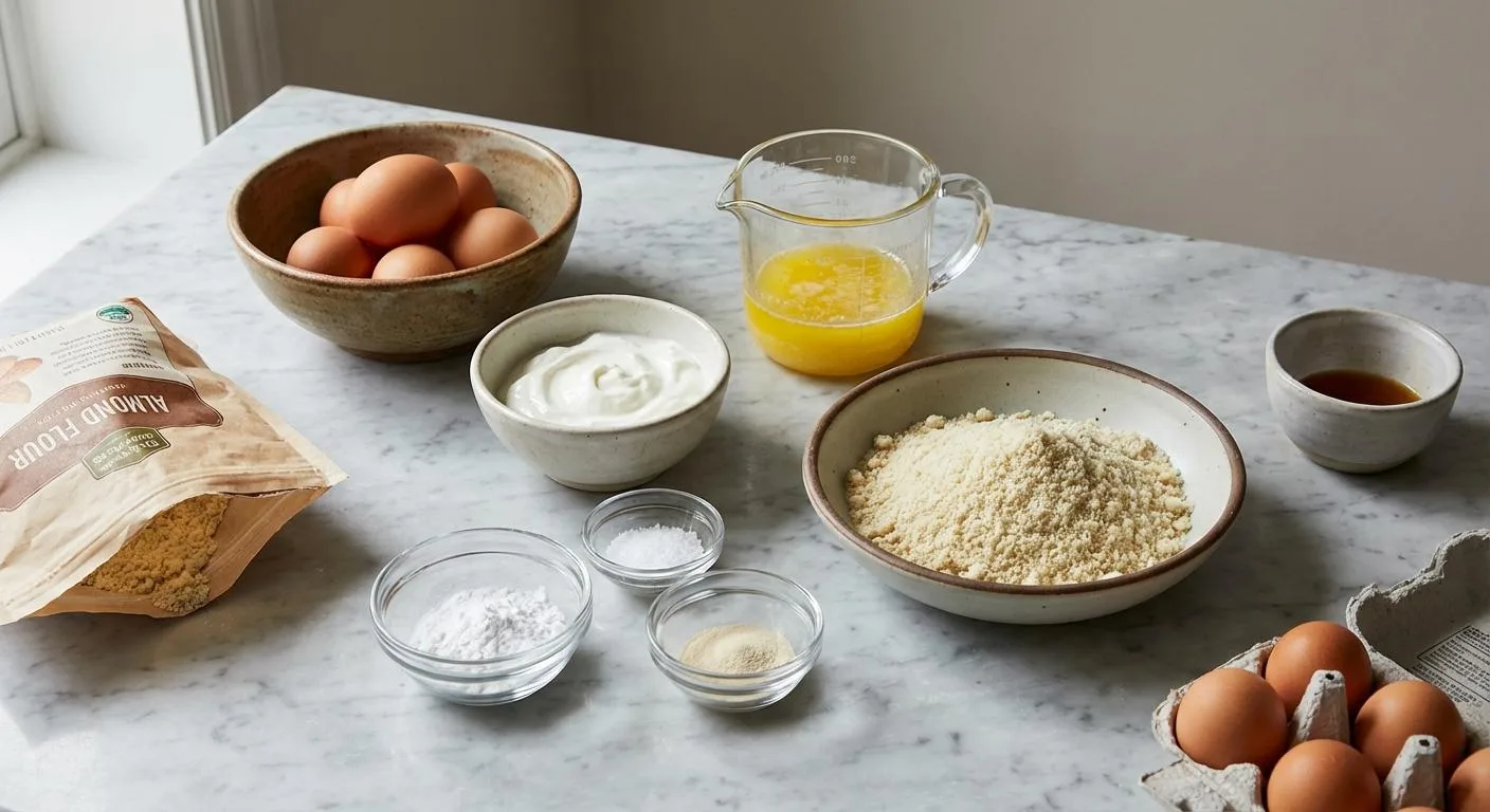 ingredientes para bolo de amendoin low carb